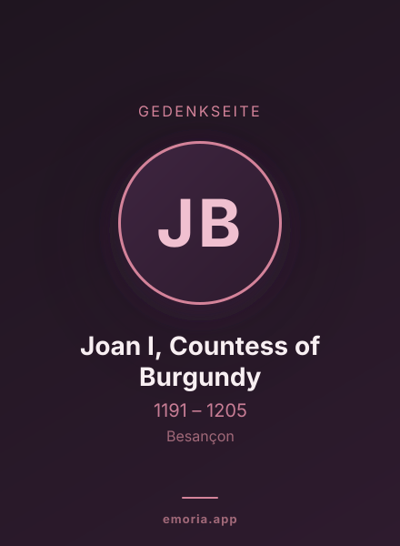 Gedenkportrait von Joan I, Countess of Burgundy