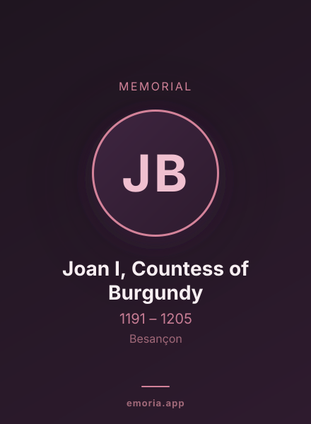 Memorial portrait of Joan I, Countess of Burgundy