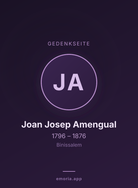 Gedenkportrait von Joan Josep Amengual