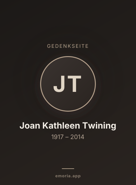 Gedenkportrait von Joan Kathleen Twining