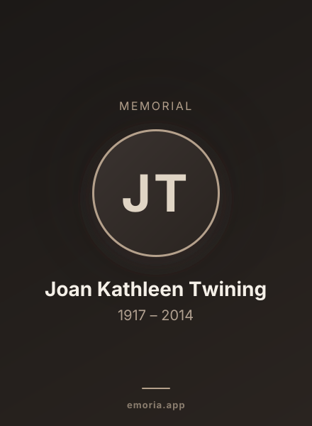 Memorial portrait of Joan Kathleen Twining