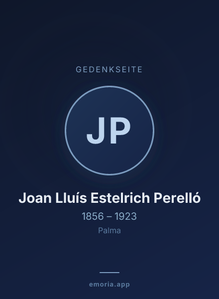 Gedenkportrait von Joan Lluís Estelrich Perelló