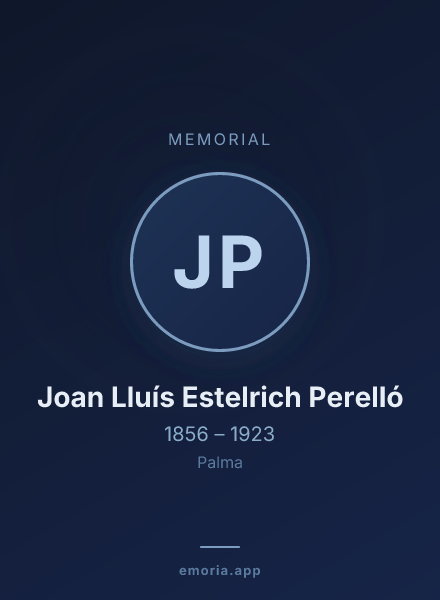 Memorial portrait of Joan Lluís Estelrich Perelló