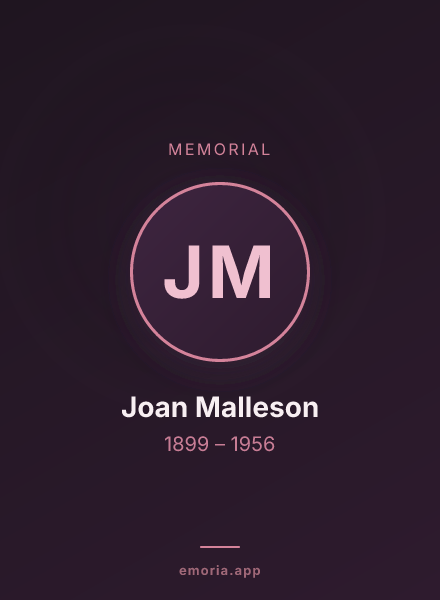 Memorial portrait of Joan Malleson