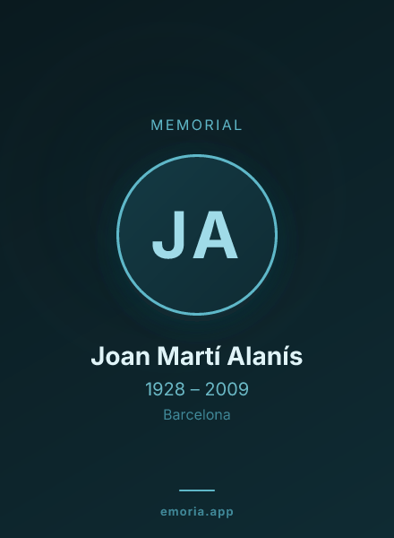 Memorial portrait of Joan Martí Alanís