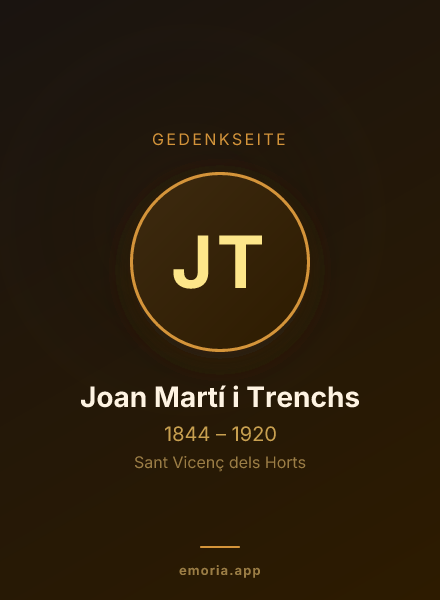 Gedenkportrait von Joan Martí i Trenchs