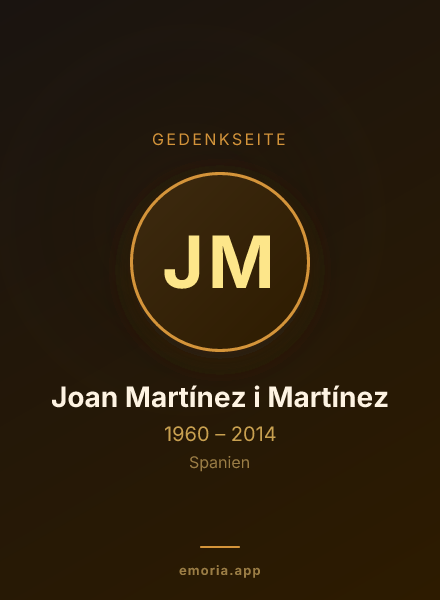 Gedenkportrait von Joan Martínez i Martínez