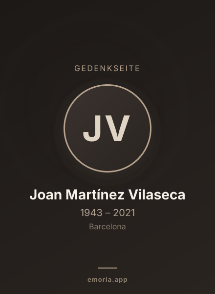 Gedenkportrait von Joan Martínez Vilaseca