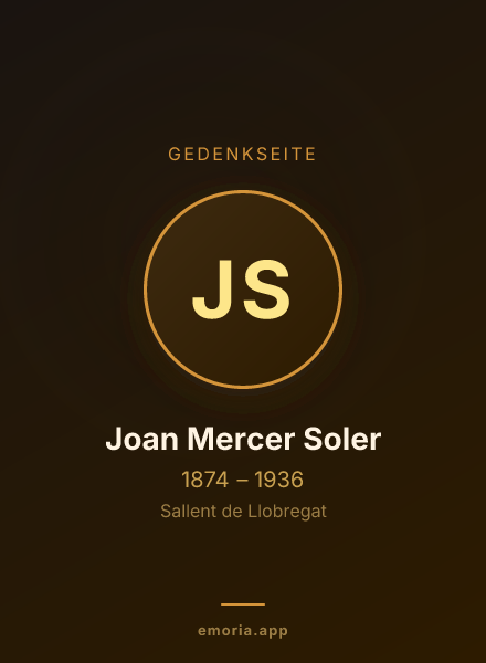 Gedenkportrait von Joan Mercer Soler