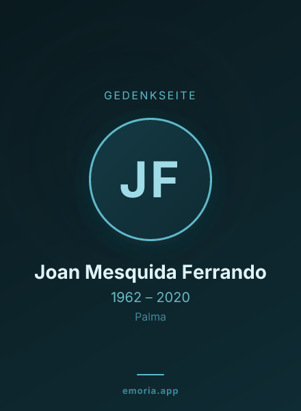 Gedenkportrait von Joan Mesquida Ferrando