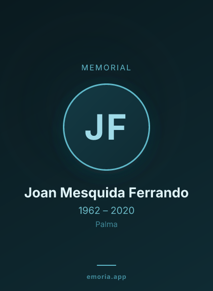 Memorial portrait of Joan Mesquida Ferrando