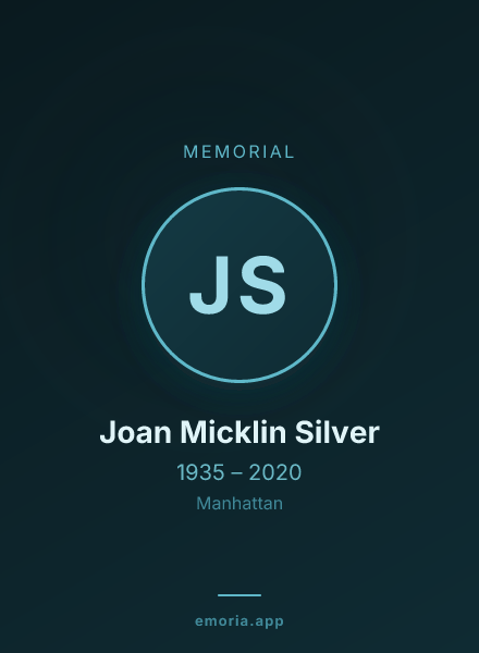 Memorial portrait of Joan Micklin Silver