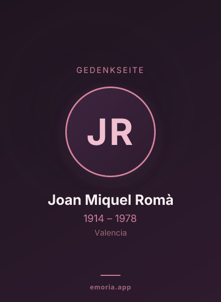 Gedenkportrait von Joan Miquel Romà