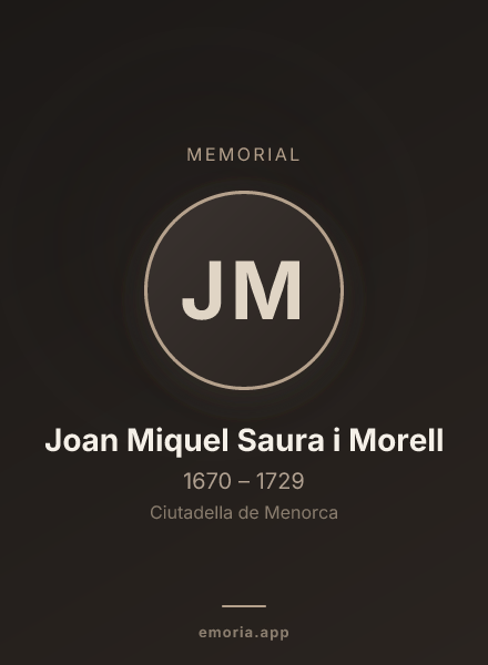 Memorial portrait of Joan Miquel Saura i Morell