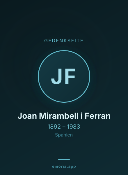 Gedenkportrait von Joan Mirambell i Ferran