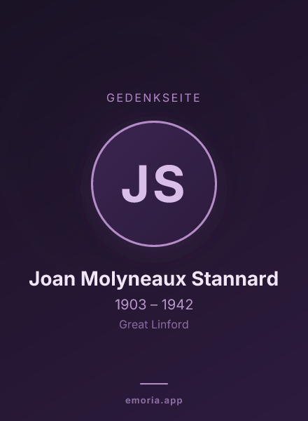 Gedenkportrait von Joan Molyneaux Stannard