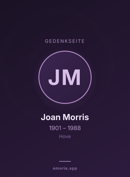 Gedenkportrait von Joan Morris