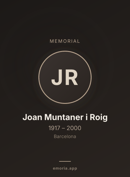 Memorial portrait of Joan Muntaner i Roig