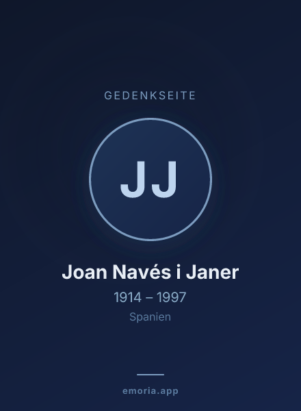 Gedenkportrait von Joan Navés i Janer