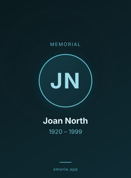 Memorial portrait of Joan North