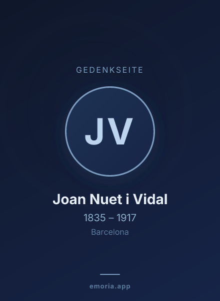 Gedenkportrait von Joan Nuet i Vidal
