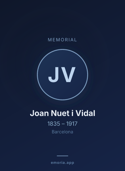 Memorial portrait of Joan Nuet i Vidal