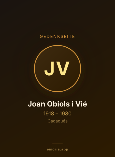 Gedenkportrait von Joan Obiols i Vié