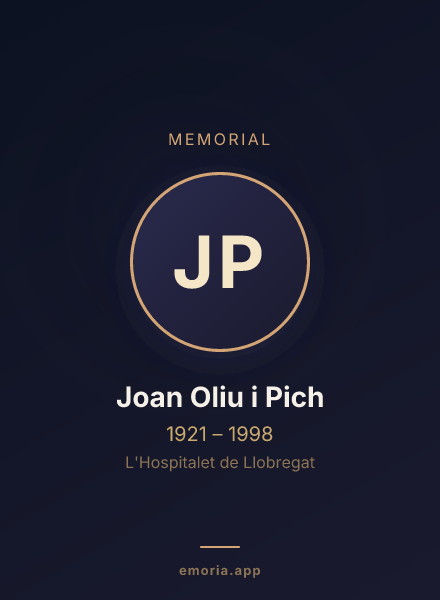Memorial portrait of Joan Oliu i Pich