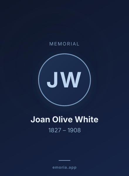 Memorial portrait of Joan Olive White