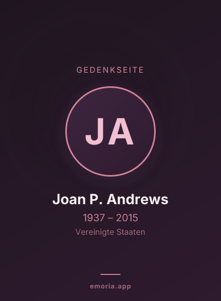 Gedenkportrait von Joan P. Andrews