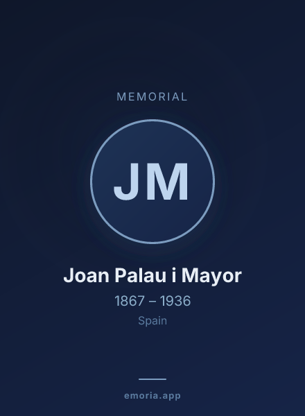 Memorial portrait of Joan Palau i Mayor