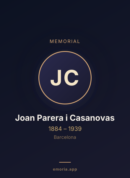 Memorial portrait of Joan Parera i Casanovas