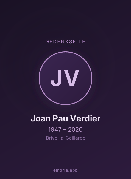 Gedenkportrait von Joan Pau Verdier