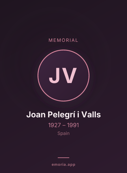 Memorial portrait of Joan Pelegrí i Valls
