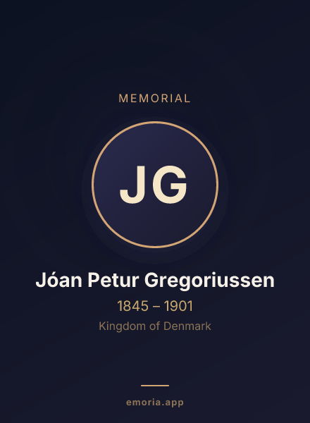 Memorial portrait of Jóan Petur Gregoriussen