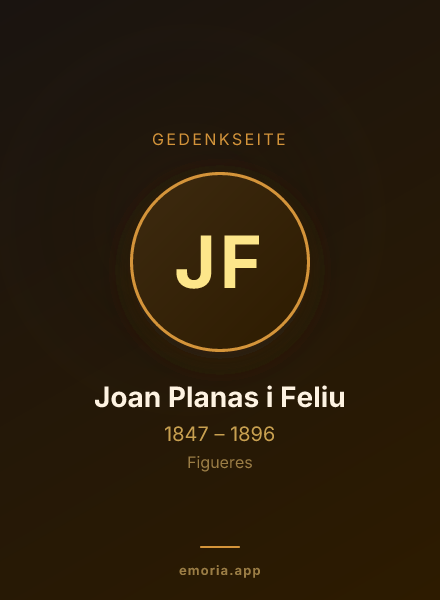 Gedenkportrait von Joan Planas i Feliu