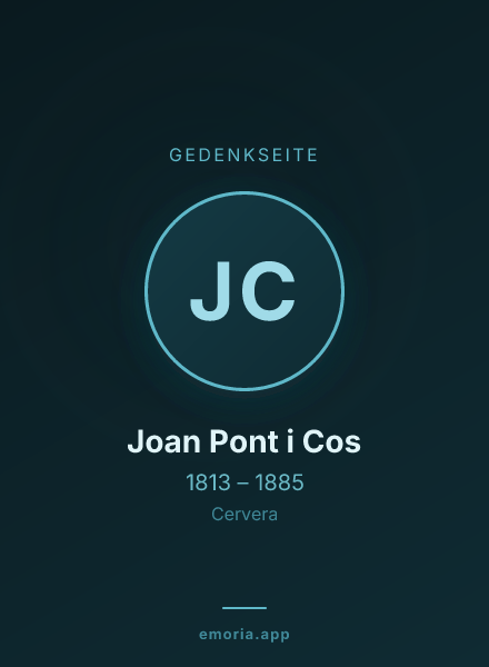 Gedenkportrait von Joan Pont i Cos