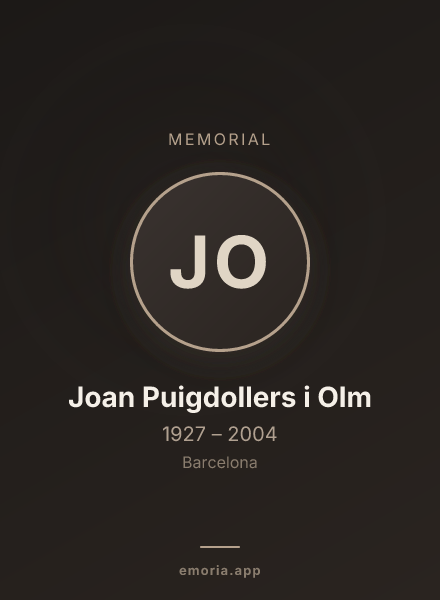 Memorial portrait of Joan Puigdollers i Olm