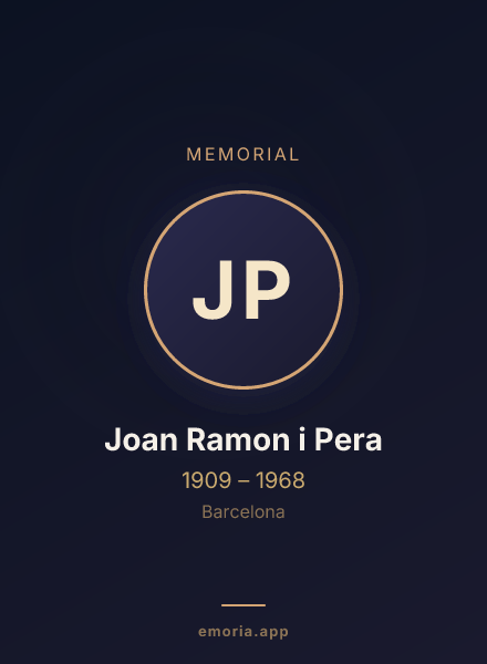 Memorial portrait of Joan Ramon i Pera