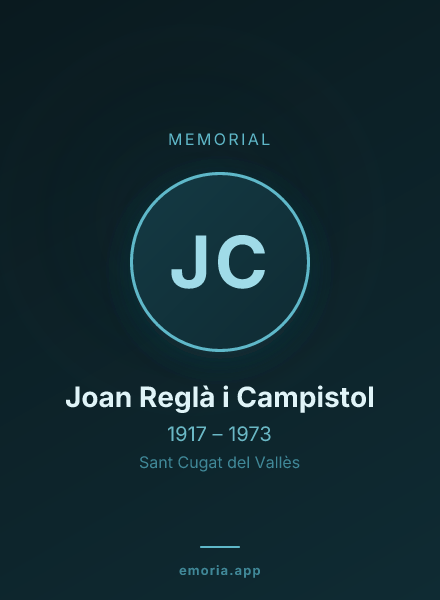 Memorial portrait of Joan Reglà i Campistol