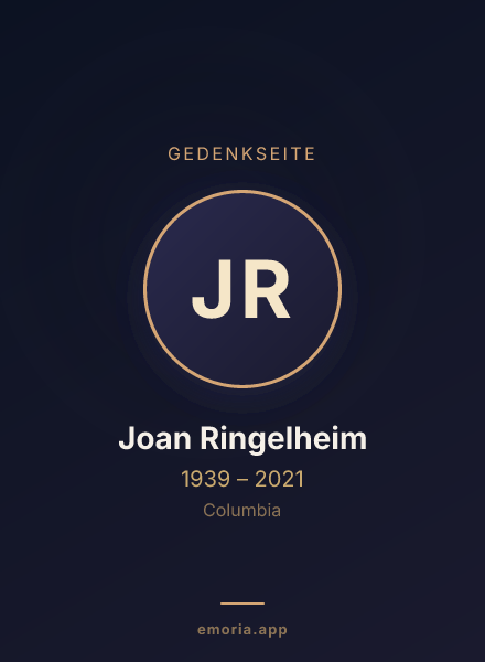Gedenkportrait von Joan Ringelheim