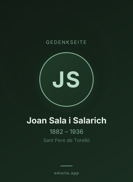 Gedenkportrait von Joan Sala i Salarich
