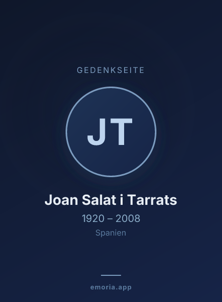 Gedenkportrait von Joan Salat i Tarrats