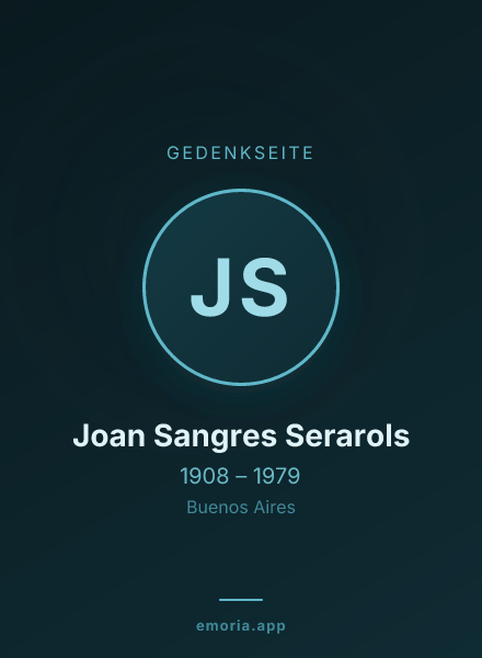 Gedenkportrait von Joan Sangres Serarols