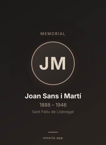 Memorial portrait of Joan Sans i Martí