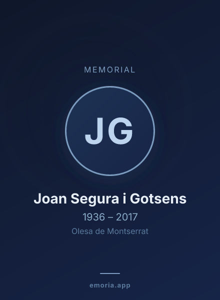 Memorial portrait of Joan Segura i Gotsens