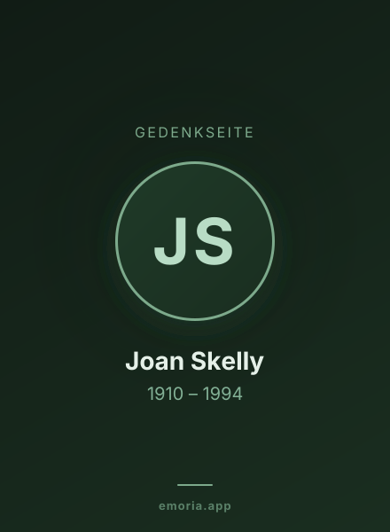 Gedenkportrait von Joan Skelly