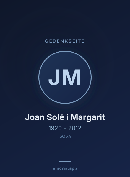Gedenkportrait von Joan Solé i Margarit