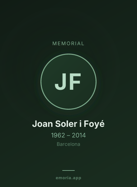Memorial portrait of Joan Soler i Foyé