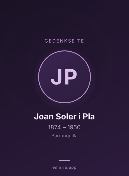 Gedenkportrait von Joan Soler i Pla